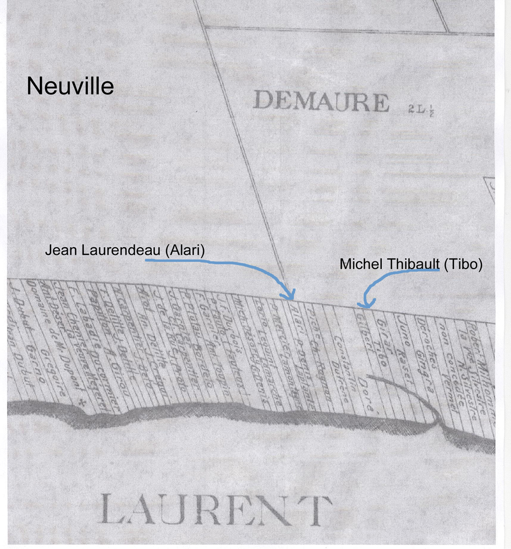 2. Emplacement premire terre de Jean Laurendeau