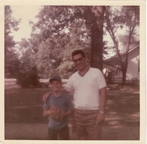 The day of Keith's first Little League Baseball Game for that year, with Roger his dad