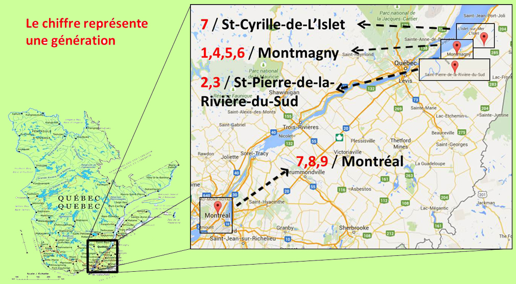 territoires occupes par les anctres d'Adrien Laurendeau