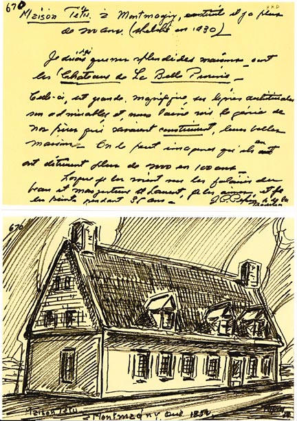 dessin de la Maison Bélanger en 1930