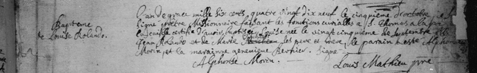 baptme de Marie-Louise L.
